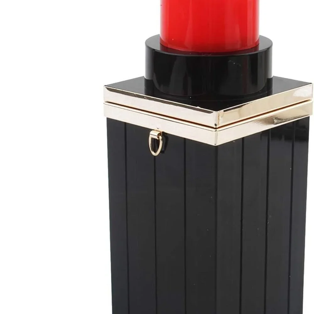 Acrylic Lipstick Purse Clutch Women's Evening Party Crossbody Bag